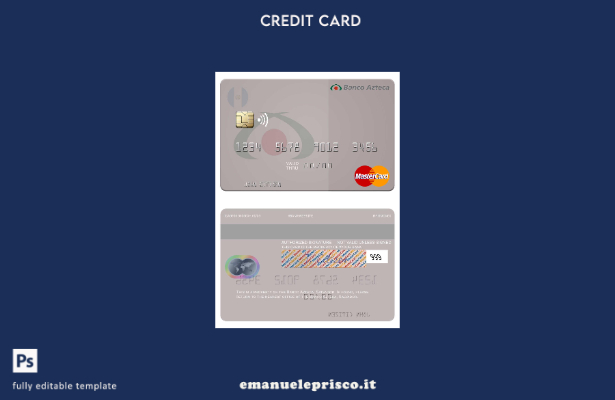 modello mastercard Salvador Banco Azteca stile verificato